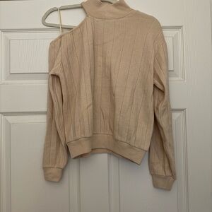 Zara Women’s Pink One Shoulder Sweater Size S NWT